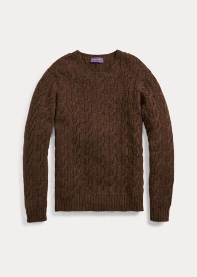 Ralph Lauren Cable-Knit Cashmere Striktrøje Herre Danmark (UILVP2634)